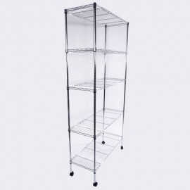 5-Layer Chrome Plated Iron Shelf with 1.5
