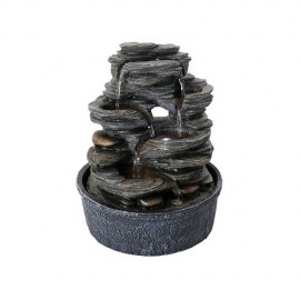 9.8” H 5-Tiered Tabletop Fountain with LED Light