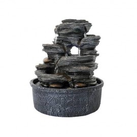 9.8” H 5-Tiered Tabletop Fountain with LED Light