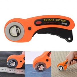 Rotary Cutter Fabric Cutting Wheel Leather Cutter DIY Cloth Tool+ 5 Spare Blade