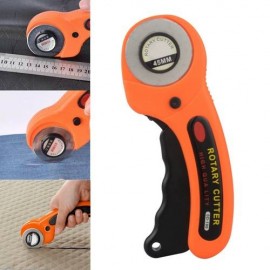 Rotary Cutter Fabric Cutting Wheel Leather Cutter DIY Cloth Tool+ 5 Spare Blade