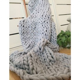 Chunky Knit Blanket Arm Knitting Warm Knitting Throw