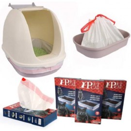 10pcs Cat Litter Box Liners large with Drawstrings Scratch Resistant Bags