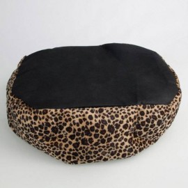 Soft Cotton Pet Dog Puppy Warm Waterloo Bed Nest with Pad Size S Leopard Print Brown