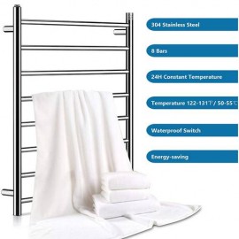Wall-Mounted Towel Warmer and Drying Rack Heated Towel Rack,Built-in Thermostat