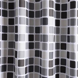 Waterproof Polyester Fabric Mosaic Pattern Shower Curtain 200 x 200cm