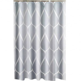 Waterproof Polyester Fabric Water Drop Pattern Shower Curtain 200 x 200cm
