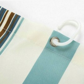 Waterproof Polyester Fabric Striped Pattern Shower Curtain 200 x 200cm