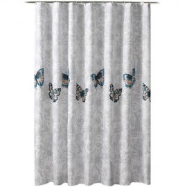 Waterproof Polyester Fabric Butterfly Pattern Shower Curtain 200 200cm