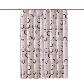 Waterproof Polyester Fabric Circle Pattern Shower Curtain 240 200cm
