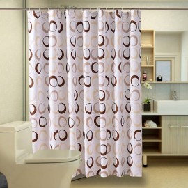 Waterproof Polyester Fabric Circle Pattern Shower Curtain 240 200cm