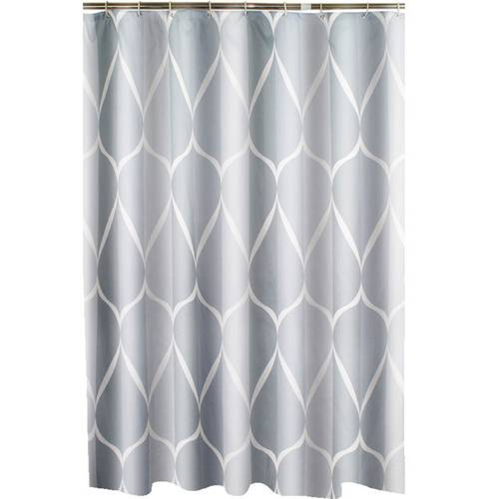 Waterproof Polyester Fabric Bathroom Shower Curtain With Ring Hooks 200 x 200 CM