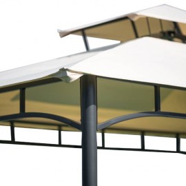 Tented BBQ Canopy for Outdoor Activities + Grill Gazebo + Shelves + Metal Frame