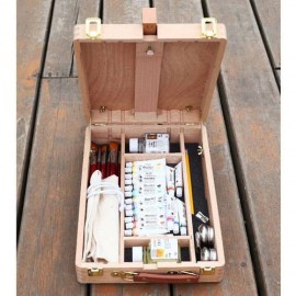 HBX-11 Portable Beech Sketch Box with Easel 36 27 11.5cm Wood Color