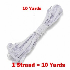 10 Yards Length Braided mask Elastic Band Cord Knit Band Sewing 1/8 inch